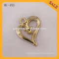 MC453 Heart shape custom designer garment metal hang tag